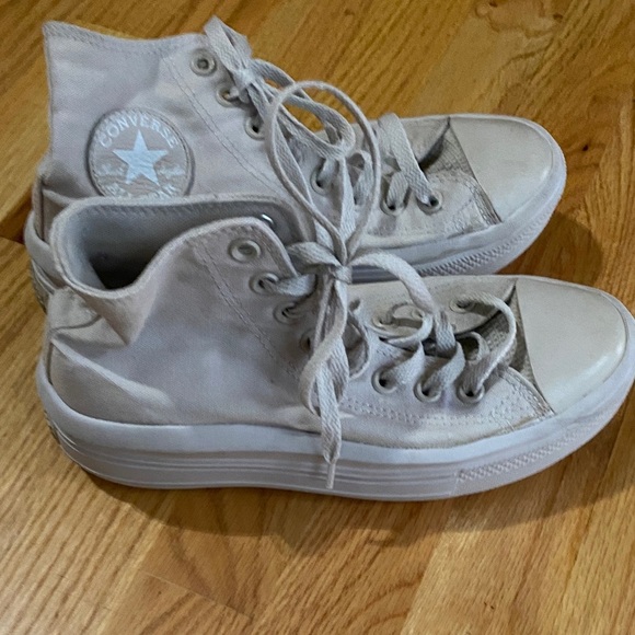Converse Shoes - Converse Cream Canvas High-Tops